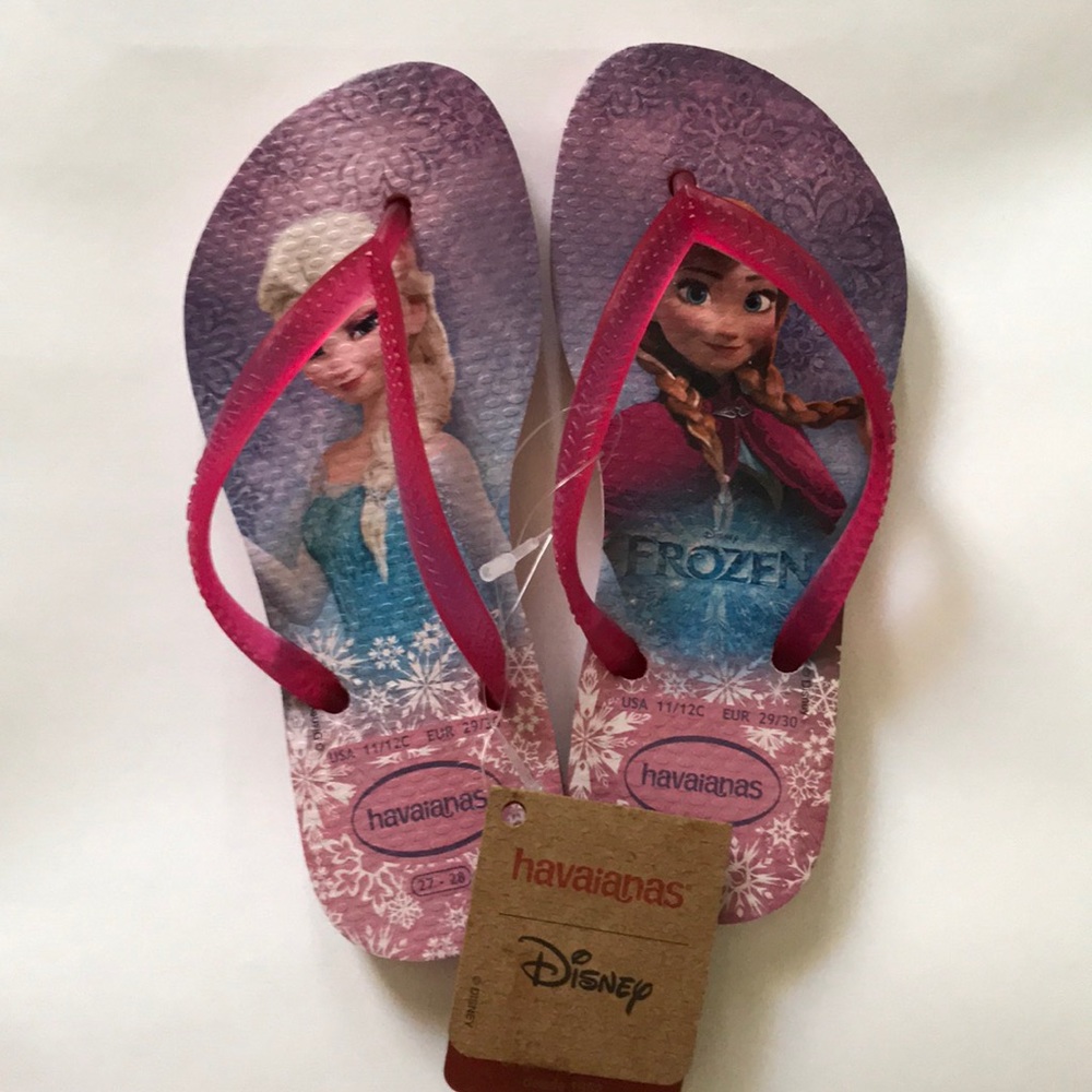 NWT Havaianas Frozen Flip Flops